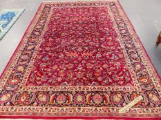 A PERSIAN ROOMSIZE CARPET OF CLASSICAL DESIGN. 360 x 259cms.