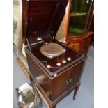 VARIOUS VINTAGE GRAMOPHONE CABINETS FOR RESTORATION.