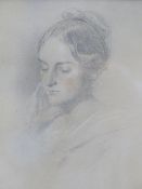 GEORGE RICHMOND. (1809-1896) PORTRAIT OF THE ARTIST'S WIFE, JULIA, INSCRIBED, INITIALLED AND DATED