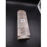 A CHINESE GREY MOTTLED PINK HARDSTONE CONG, THE INTERIOR WITH CYLINDRICAL HOLE. H.26cms.