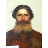 CONTEMPORARY RUSSIAN SCHOOL. A PAIR OF PORTRAITS OF BEARDED GENTLEMEN, INSCRIBED VERSO, OIL ON