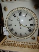 AN 18th/19th.C. BRACKET CLOCK WITH THREE TRAIN SPRING MOVEMENT AND SILK SUSPENSION PENDULUM,