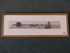 ATTRIB TO PETER DE WINT. (1784-1849) A PANORAMIC VIEW OF WOOLWICH, EXTENSIVELY INSCRIBED ON MOUNT.