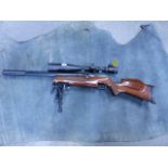 AIR RIFLE. BSA SUPER 10 BOWKETT SPECIAL PRE CHARGE .177 cal. COMPLETE WITH A SMALL RECHARGE CYLINDER