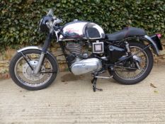 MOTORCYCLE A ROYAL ENFIELD 500cc BULLET SINGLE IN CAFE RACER TRIM. (NO DOCUMENTS)