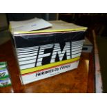 AN UNUSED FM MOTORCYCLE HELMET IN ORIGINAL BOX :- NOTE: SAFETY EQUIPMENT SUCH AS THIS MUST BE