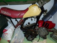 MOTORCYCLE. A YAMAHA TRIALS MOTORBIKE FRAME WITH A 497cc SINGLE AIR COOL ENGINE YZ490? ) 23X-