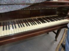 AN EARLY 20th.C.ROSEWOOD CASED BABY OR BOUDOIR GRAND PIANO BY COLLARD & COLLARD, THE FRAME