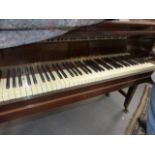 AN EARLY 20th.C.ROSEWOOD CASED BABY OR BOUDOIR GRAND PIANO BY COLLARD & COLLARD, THE FRAME