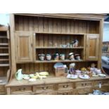 A LARGE BESPOKE PINE DRESSER.