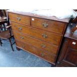 A 19th.C.MAHOGANY CHEST OF DRAWERS.
