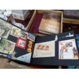 POSTCARD ALBUM, VARIOUS BOOKS ETC.