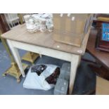 ANTIQUE PINE SIDE TABLE.