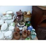 VARIOUS ORNAMENTAL VASES, CUTLERY,ETC.