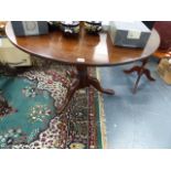 A LARGE MAHOGANY TRIPOD TABLE.