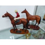 TWO BESWICK FIGURES OF RED RUM.