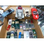 A GROUP OF TOY CARS TO INCLUDE BURAGO ETC.