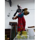 A PAINTED PLASTER BLACKAMOOR FIGURE.