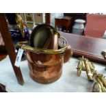 A QTY OF COPPERWARE.