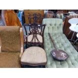 THREE EDWARDIAN DINING CHAIRS.