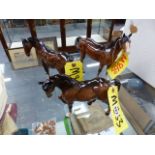 THREE BESWICK HORSES.