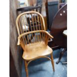 A WINDSOR ARMCHAIR.