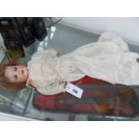 ANANTIQUE ARMAND MARSEILLI GERMAN BISQUE HEAD DOLL, NO. 390/ A 1/2M.