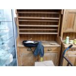 AN ANTIQUE COUNTRY PINE DRESSER.