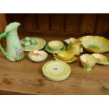 A QTY OF CARLTONWARE AND FLORAL DECORATED CHINAWARES.