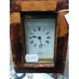 A LATE VICTORIAN CARRIAGE CLOCK, THE DIAL SIGNED WALTER & CO,261 FINCHLEY ROAD COMPLETE WITH A