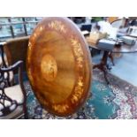 A LARGE INLAID BREAKFAST TABLE.