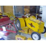 E W WAGSTAFF LTD., A RARE GROUP OF VINTAGE TOY FARM VEHICLES, DIE CAST SEEDER, A TINPLATE MOWER, A