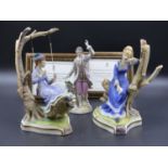 A ROYAL WORCESTER RONALD VON RUYCKELDT FIGURE OF ALICE EATING AN APPLE WHILE ON A SWING WITH