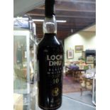 WHISKY- LOCH DHU -THE BLACK WHISKY AGED 10 YEARS.MANNOCHMORE DISTILLERY ONE BOTTLE