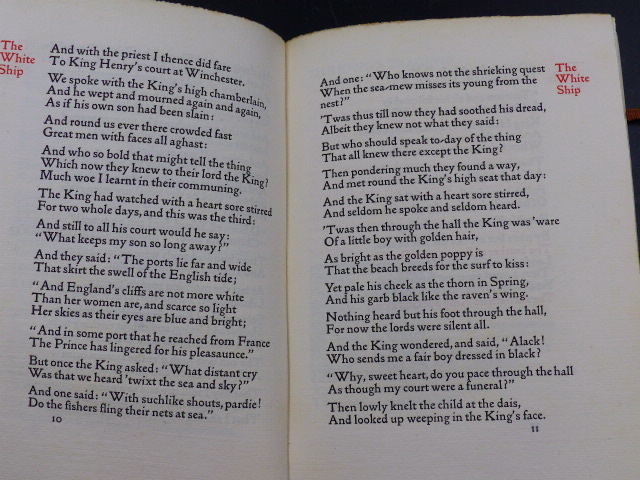 BOOK. DANTE GABRIEL ROSSETTI. BALLARDS AND NARRATIVE POEMS, KELMCOTT PRESS- WILLIAM MORRIS, 1893. IN - Image 6 of 15