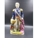 GENERAL NAPIER, A STAFFORDSHIRE POTTERY STYLE STANDING FIGURE.