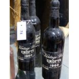 PORT. CROFT'S VINTAGE PORT 1960- 3 BOTTLES