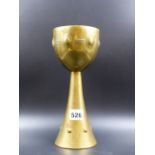 A LEIPZIG 1909 SECESSIONIST BRASS TROPHY CUP. H.25CMS.