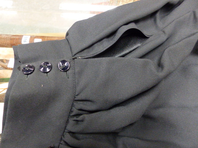 A GINA BACCONI LABELLED BLACK CULOTTES TOGETHER WITH OTHER LABELLED CLOTHING IN A SUITCASE. - Image 4 of 15
