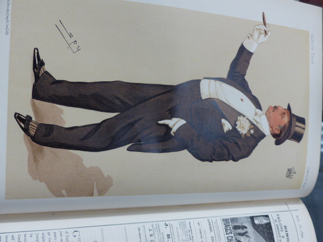 A GREEN CLOTH BOUND ANNUAL OF VANITY FAIR FOR 1894 CONTAINING CARTOONS TOGETHER WITH FURTHER - Image 27 of 69