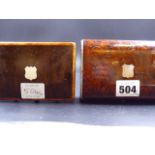 TWO SWISS MUSIC BOXES, ONE PLAYING TWO AIRS ON A 6CMS COMB STAMPED C P & C., THE OTHER LOOSE IN IT'S