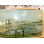 20TH.C.IRISH SCHOOL. ARDGLASS, CO. DOWN, INITIALLED M.R. AND DATED 1960, OIL ON BOARD, UNFRAMED.