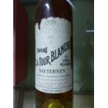 CHATEAU LA TOUR BLANCHE, 1ST.CRU CLASSE SAUTERNES 1978.