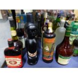 MIXED LOT. LIQUEURS, DRAMBUIE, PEACH SHNAPPS, PERNOD, CHARTREUSE AND OTHERS. (26)