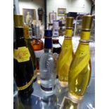 MIXED LOT. RUSSIAN VODKA, DOMAINES OTT, VIEX MARC DE ROSE AND BLANC DE BLANCS, 3 BOTTLES, PIMS NO.