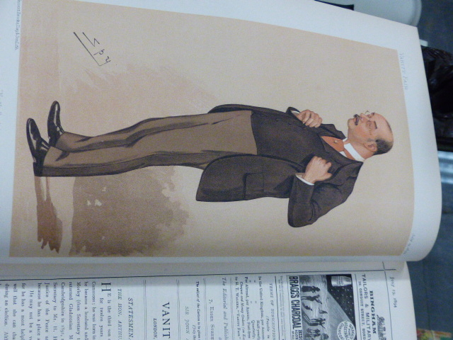 A GREEN CLOTH BOUND ANNUAL OF VANITY FAIR FOR 1894 CONTAINING CARTOONS TOGETHER WITH FURTHER - Image 23 of 69