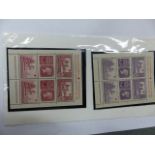 STAMPS- TWO BLOCK SHEETS 1940 STAMP CENTENARY EXHIBITION LONDON- "SOLD IN AID OF THE LORD MAYORS RED