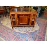 AN INLAID NEOCLASSICAL MAHOGANY LARGE COLLECTOR'S CABINET / CHEST, SATINWOOD CROSS BANDED WITH