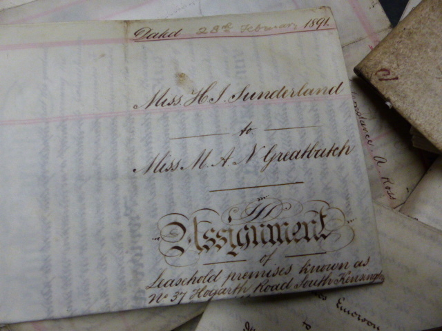 A COLLECTION OF 19TH.C.VELLUM PARCHMENT MORTGAGES, CONVEYANCES, LEASES, ASSIGNMENTS AND OTHER - Image 10 of 13