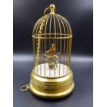 A GERMAN BIRDCAGE AUTOMATON PLAYING THE SONG OF A SINGLE BIRD. H.28.5CMS.